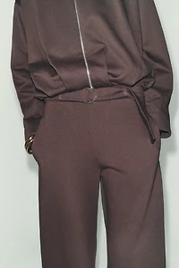 PLUSH BELTED PANTS