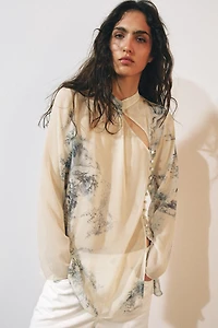 CHEMISE IMPRIMÉE À BOUTONS ZW COLLECTION