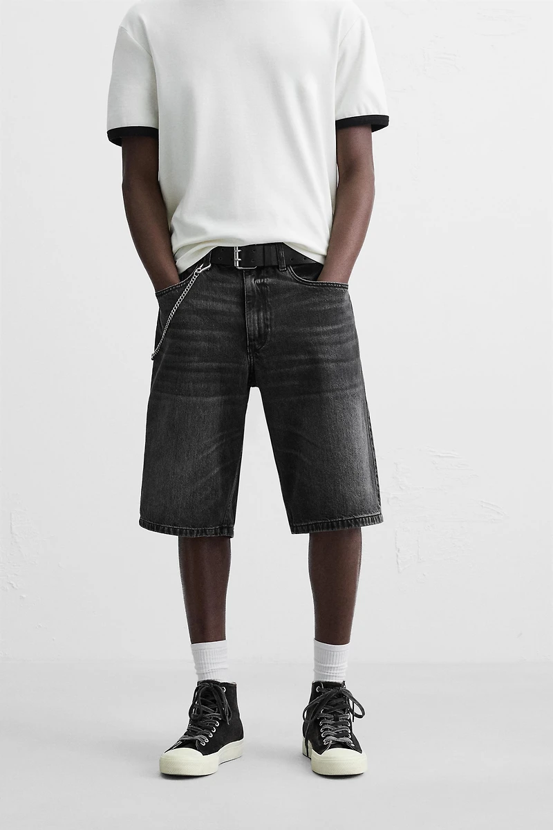 BAGGY FIT DENIM BERMUDA SHORTS
