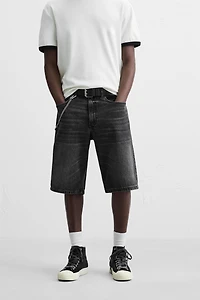 BAGGY FIT DENIM BERMUDA SHORTS