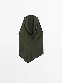 Draped halter top