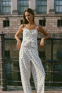 POLKA DOT PEPLUM TOP