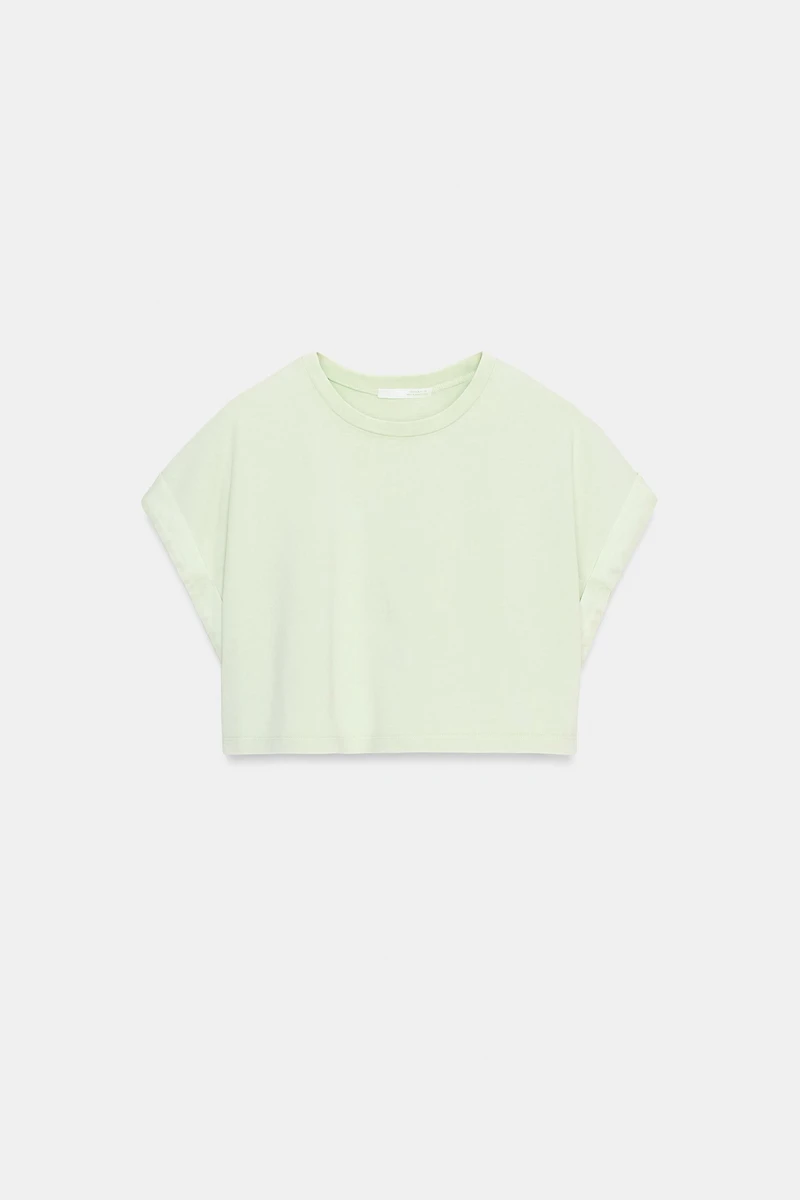 COMBINATION CROPPED T-SHIRT