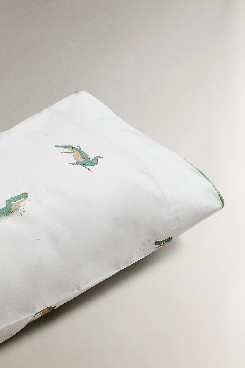 CHILDREN’S CROCODILE PILLOWCASE