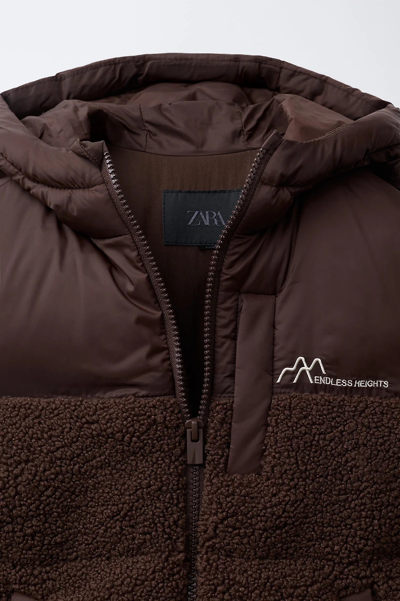 COMBINATION FLEECE COAT