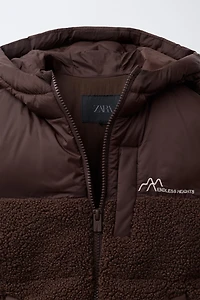 COMBINATION FLEECE COAT