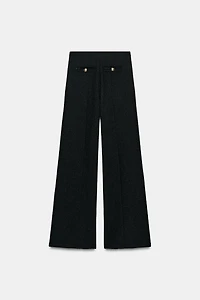 METALLIC THREAD BOUCLÉ PANTS