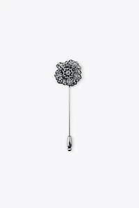 SPARKLY FLORAL PIN BROOCH