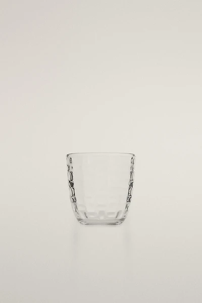 RAISED SQUARE-EFFECT TUMBLER