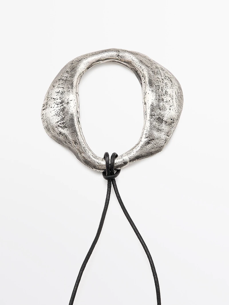 Abstract metal necklace