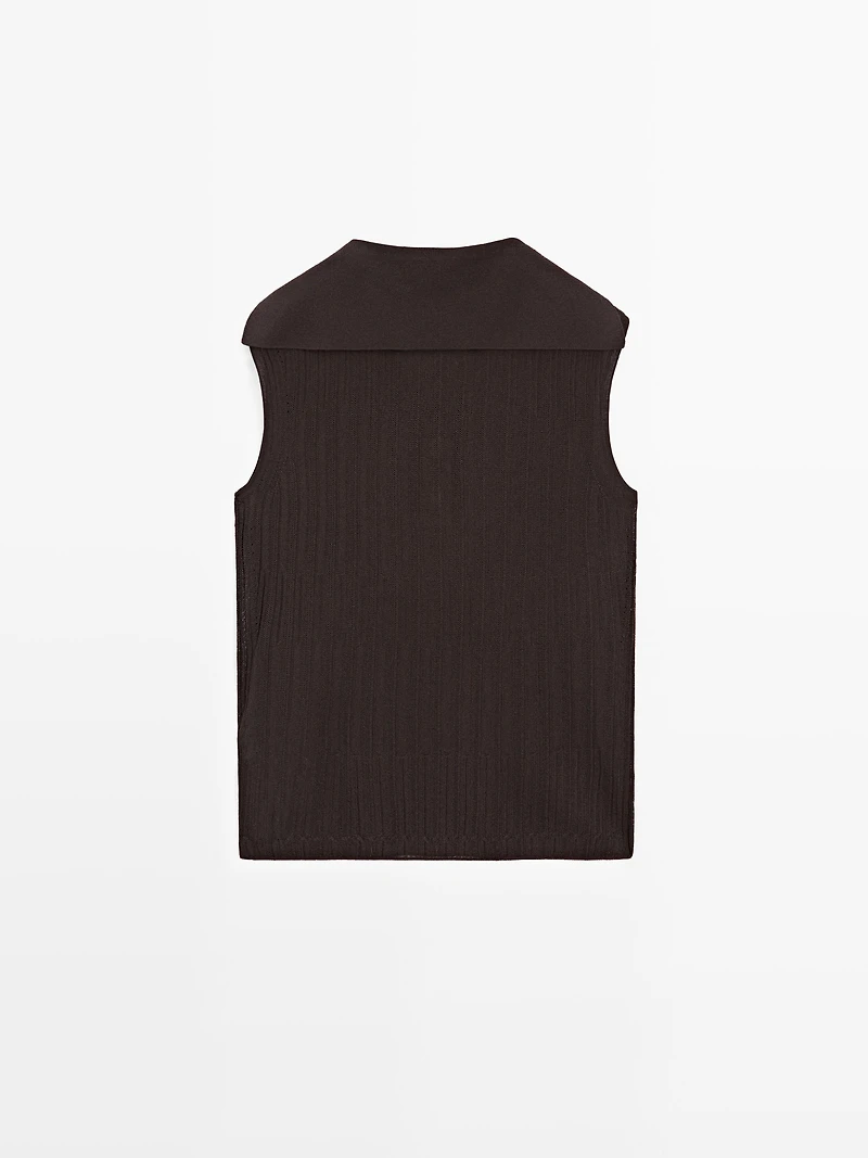 Semi-sheer flowing polo shirt