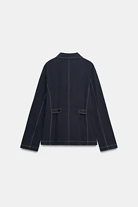 TOPSTITCHED SHIRT ZW COLLECTION