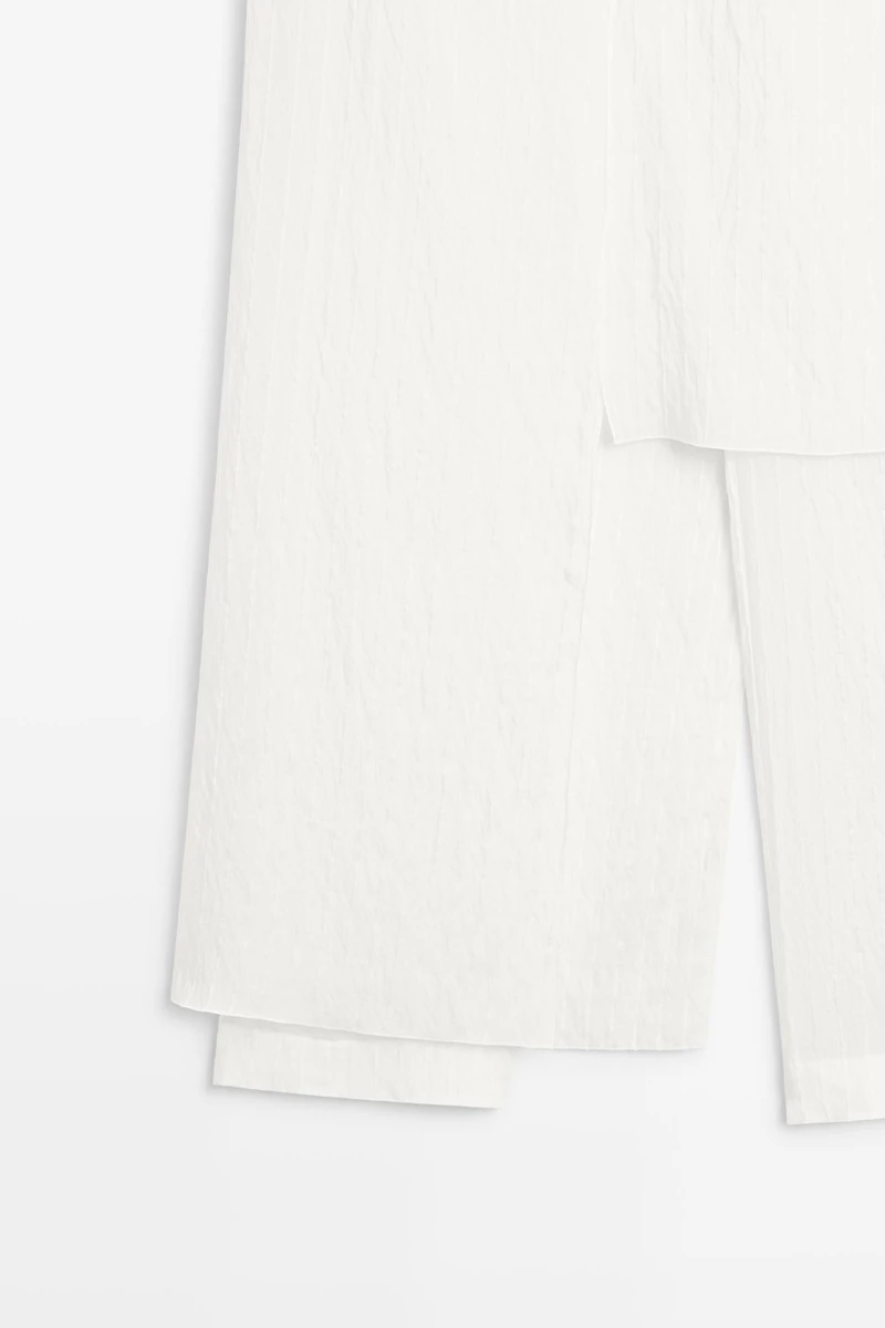 Asymmetric striped skort - STUDIO