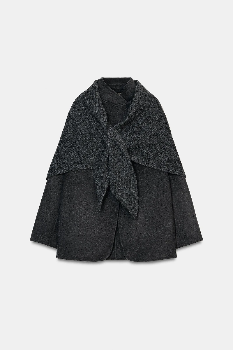 WOOL BLEND BLAZER WITH HANDKERCHIEF ZW COLLECTION