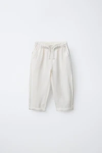 FLOWY LINEN BLEND PANTS