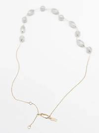 Collier texturé pièces ovales