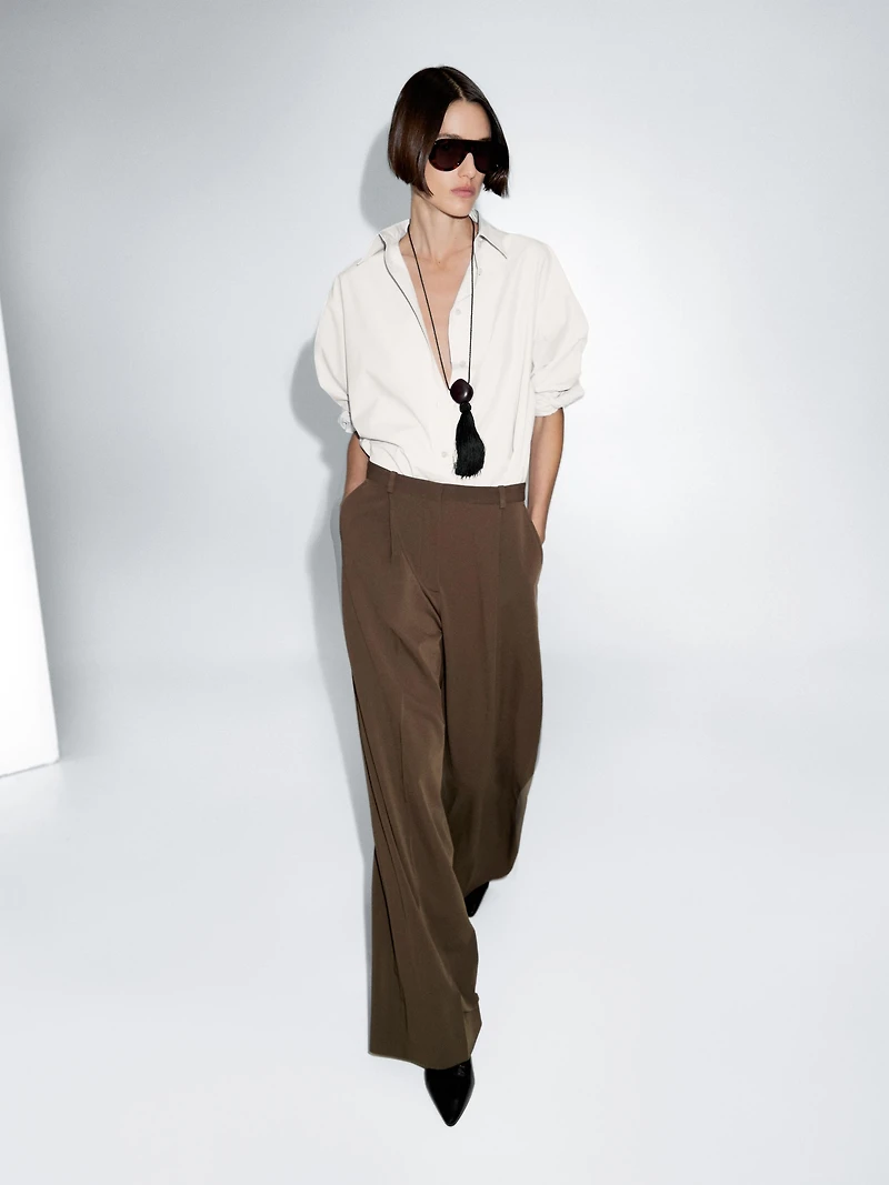 Pantalon à pinces large