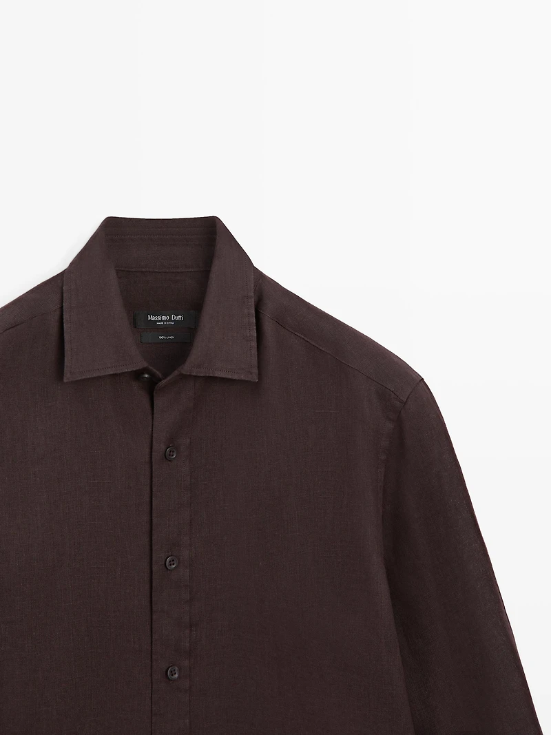 Chemise slim 100 % lin