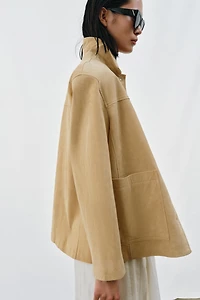 BLOUSON EN CUIR DAIM ZW COLLECTION ÉDITION LIMITÉE