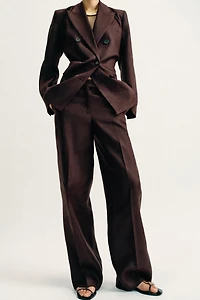 PANTALON DROIT 100% LIN