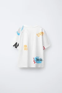 T-SHIRT À IMPRIMÉ GRAFFITI