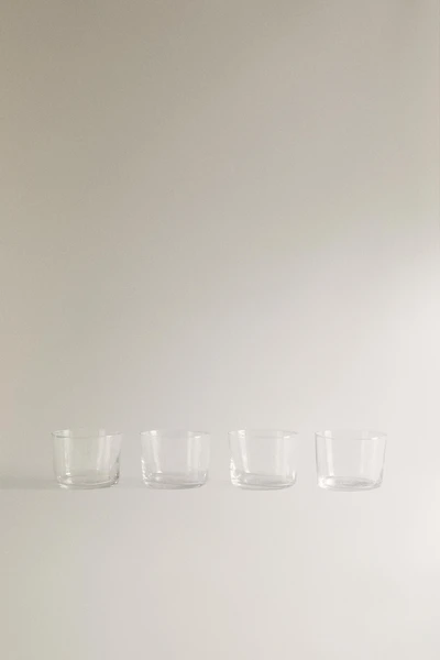 SET OF SHORT GLASS TUMBLERS (SET OF 4)