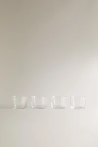 SET OF SHORT GLASS TUMBLERS (SET OF 4)