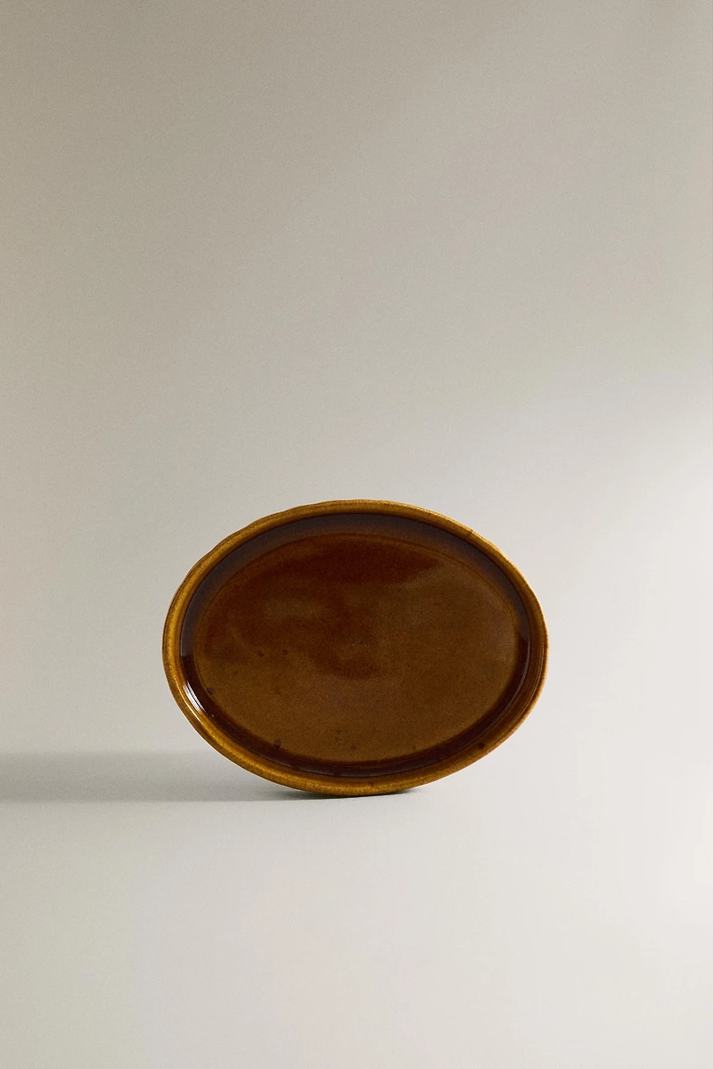 MUSTARD RAISED DESIGN BATHROOM SOAP DISH