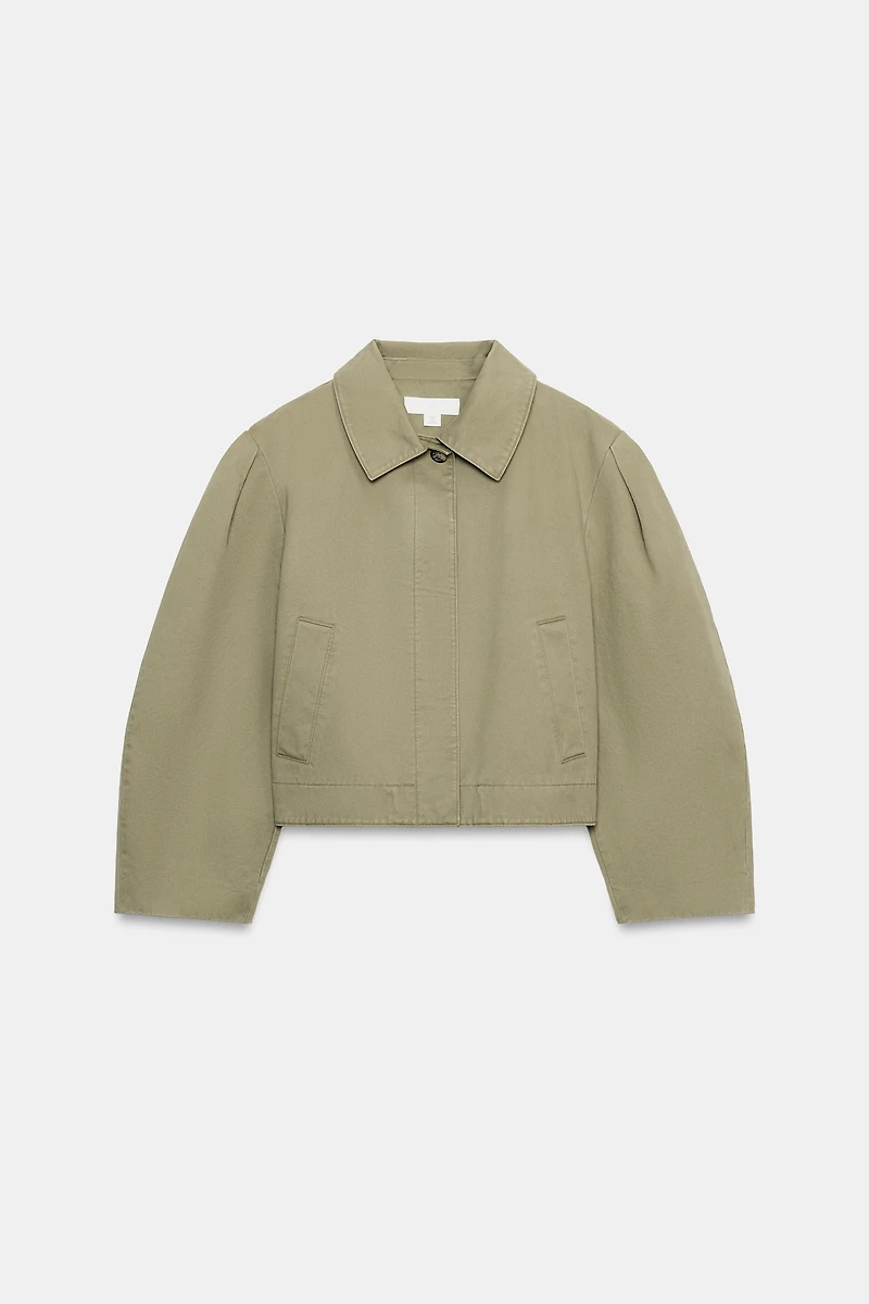 BLOUSON COURT EFFET DÉLAVÉ