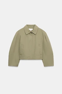 BLOUSON COURT EFFET DÉLAVÉ