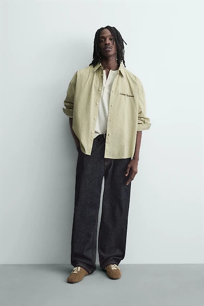 EMBROIDERED PLAID SHIRT