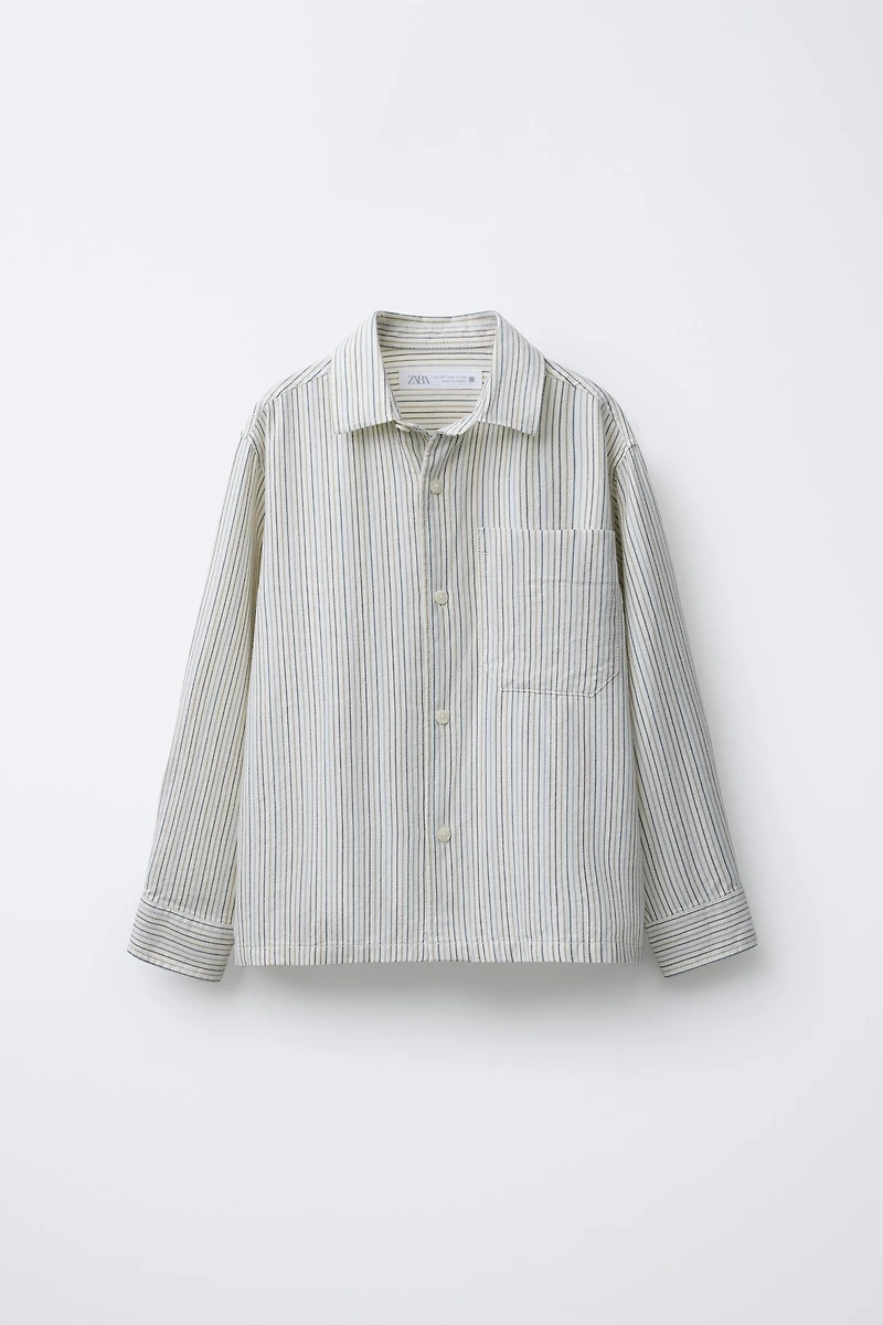 CHEMISE FLANELLE À RAYURES