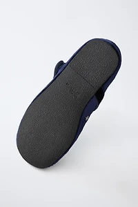 EMBROIDERED VELVET BALLET FLATS