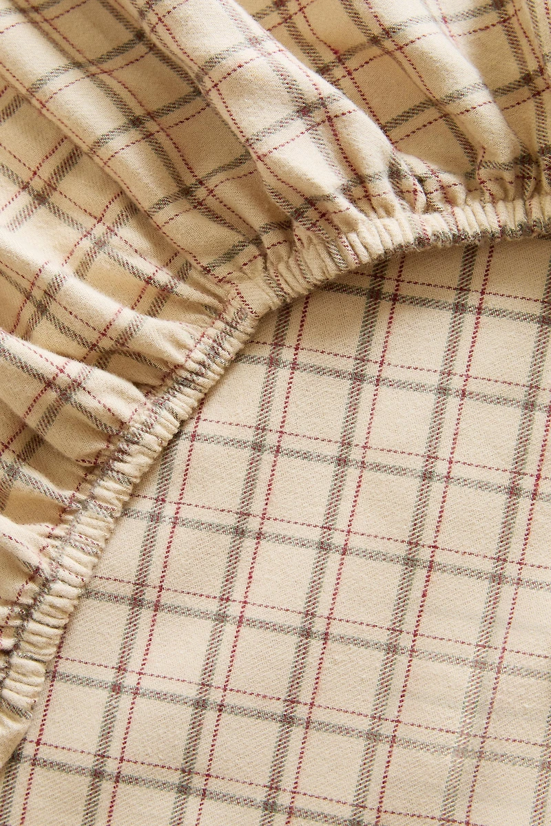 PLAID FLANNEL FITTED SHEET