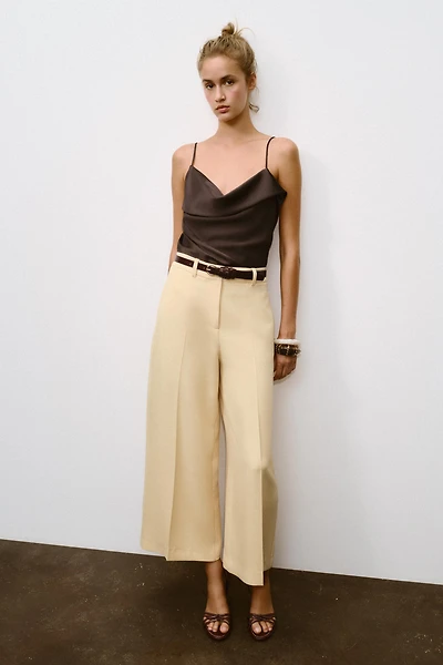 PANTALON JUPE-CULOTTE CEINTURE