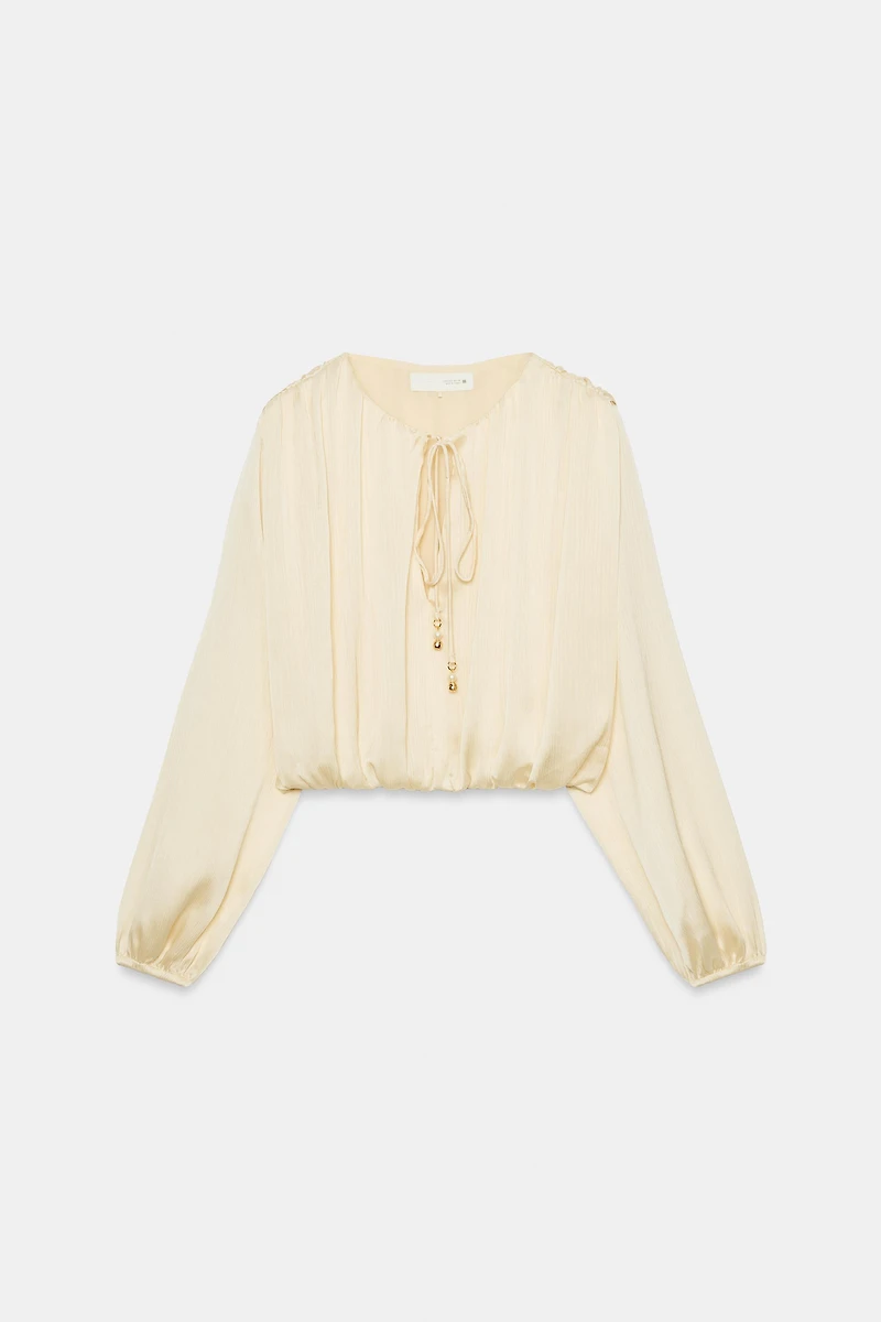 BLOUSE SATINÉE EFFET BALLON