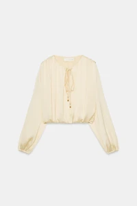 BLOUSE SATINÉE EFFET BALLON