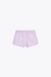 TURN-UP WAIST MINI SHORTS