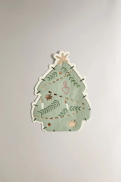 LOT SERVIETTES EN PAPIER ENFANTS SAPIN DE NOËL (LOT DE 20)