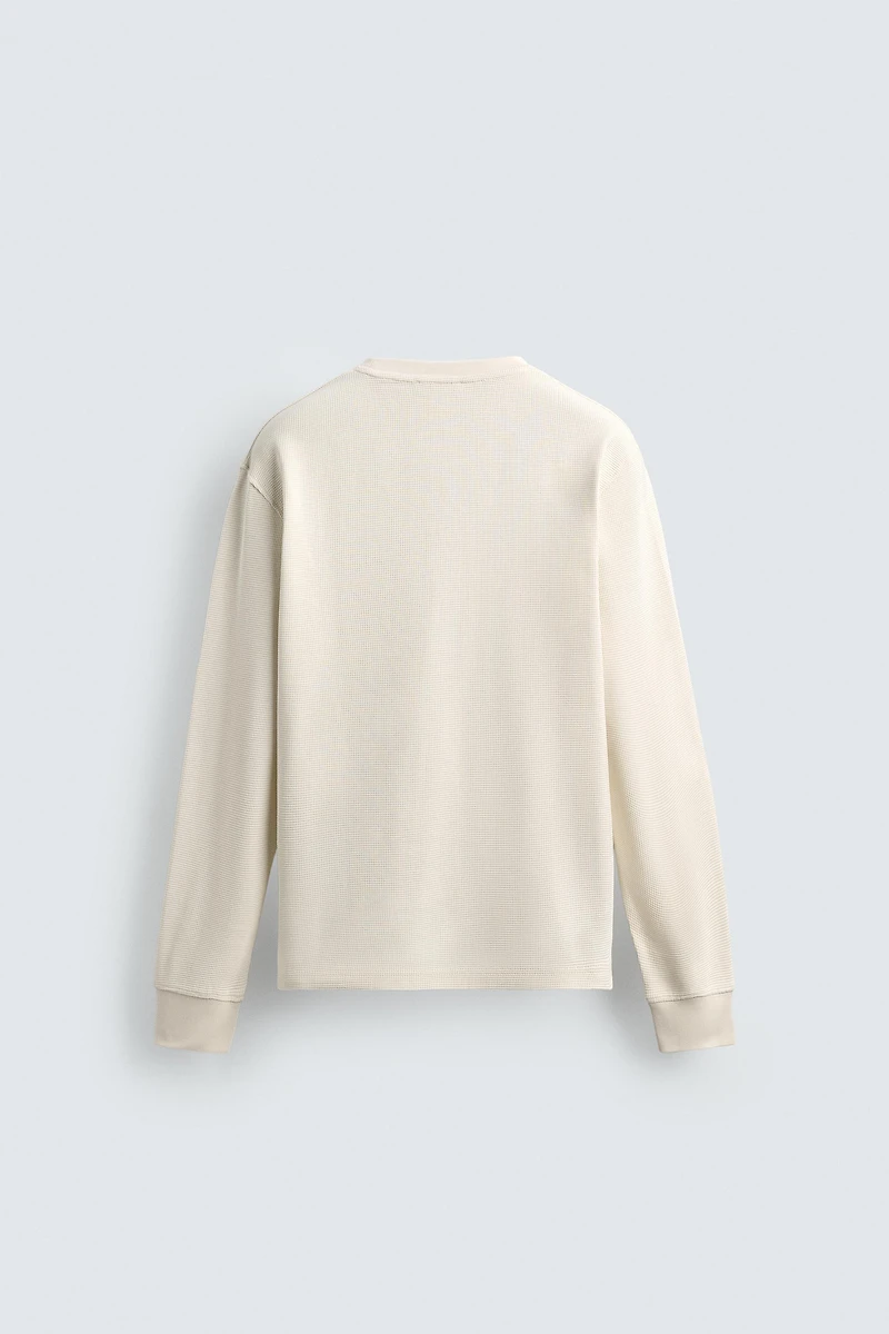 WAFFLE TEXTURED NUMBER T-SHIRT