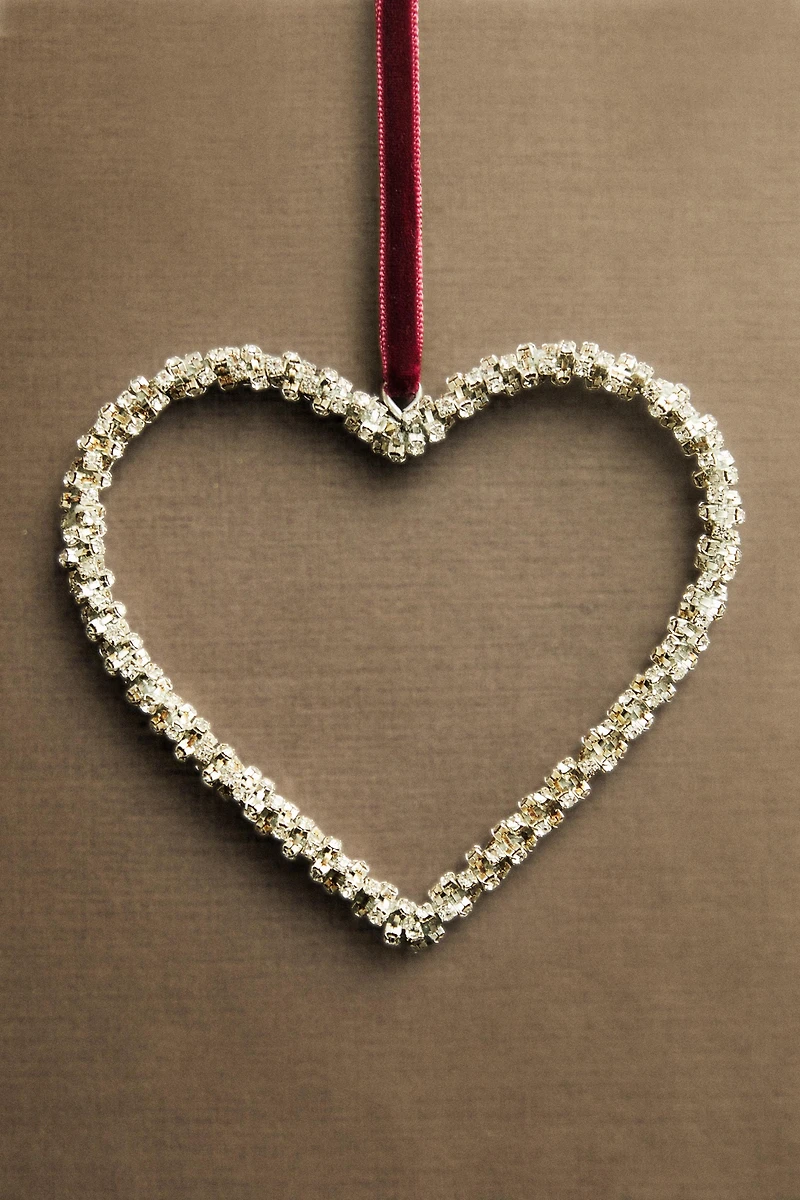 TEXTURED HEART CHRISTMAS TREE ORNAMENT