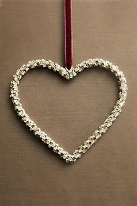 TEXTURED HEART CHRISTMAS TREE ORNAMENT