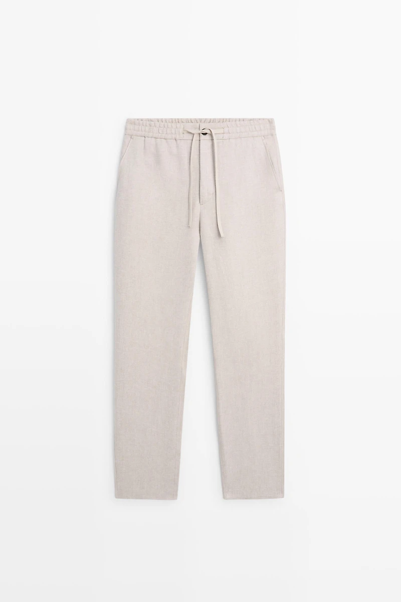100% linen textured co-ord pants