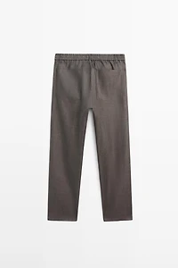 Wide-leg linen trousers