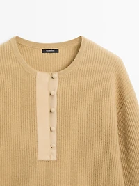 Wool blend knit sweater