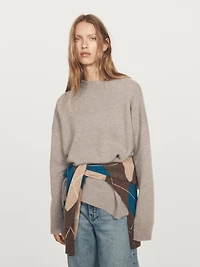 100% cashmere oversize knit sweater