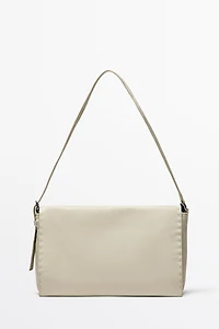 Sac bandoulière en cuir nappa à surpiqûres