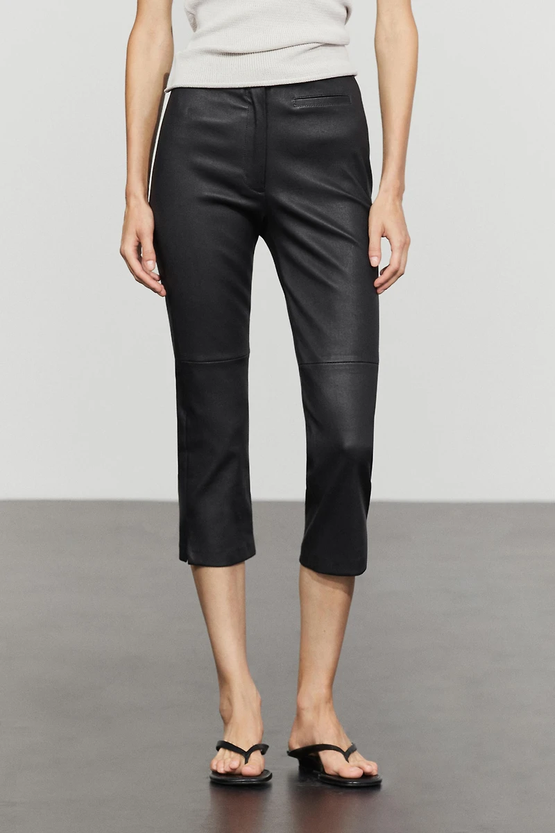 Leather capris