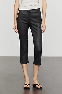 Leather capris