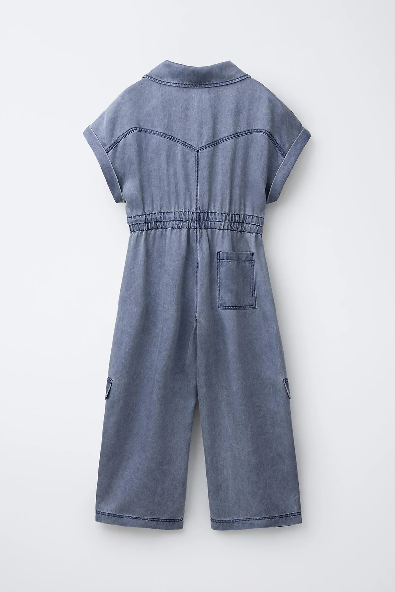 LONG FLOWY CARGO JUMPSUIT